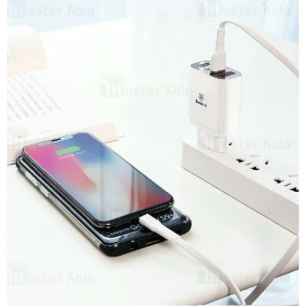 آداپتور شارژر 3 پورت بیسوس Baseus Mirror Travel Charger با توان 3.4 آمپر