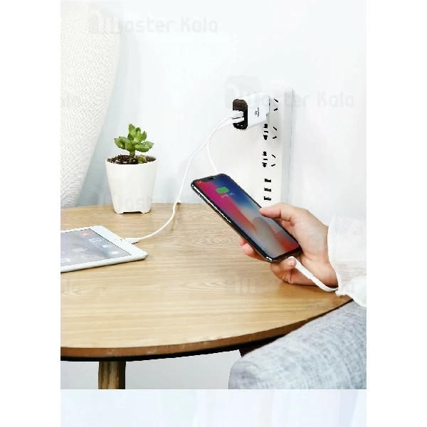 آداپتور شارژر 3 پورت بیسوس Baseus Mirror Travel Charger با توان 3.4 آمپر