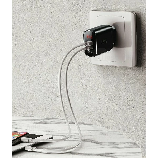 آداپتور شارژر 3 پورت بیسوس Baseus Mirror Travel Charger با توان 3.4 آمپر