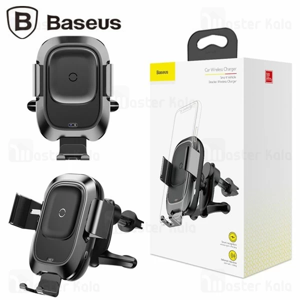 هولدر و شارژر وایرلس بیسوس Baseus Smart Vehicle Bracket Wireless Charger