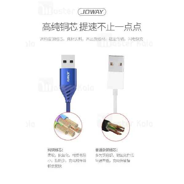 کابل لایتنینگ جووی Joway LI116 Lightning Data Cable طول 2 متر و 2 آمپر