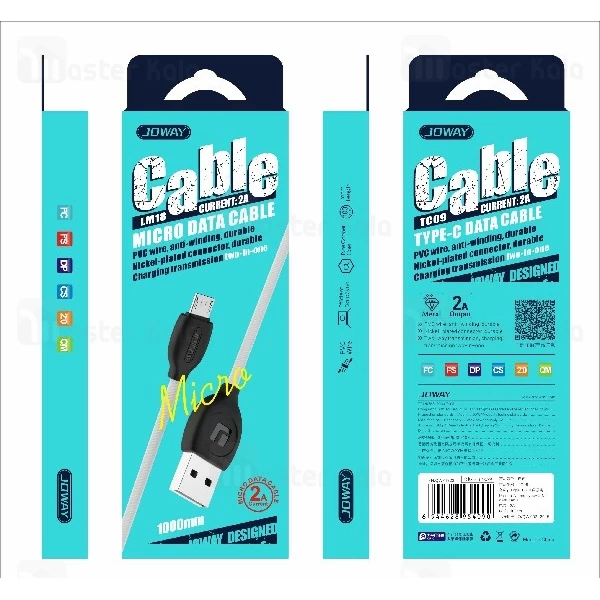 کابل میکرو یو اس بی جووی Joway LM18 Micro USB Data Cable توان 2 آمپر