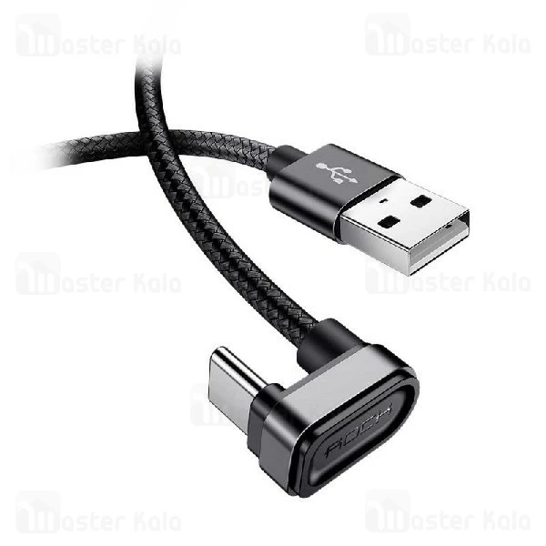 کابل شارژ لایتنینگ راک ROCK U-shaped Metal RCB0583 با توان 2.1 آمپر
