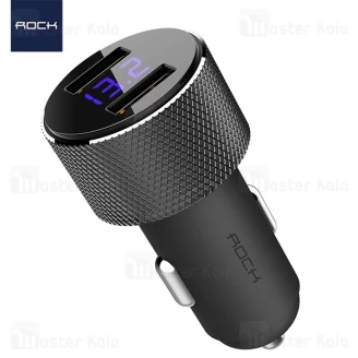 شارژ فندکی 2 پورت راک Rock RCC0127 Sitor Car Charger با نمایشگر و 3.4 آمپر 