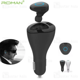 هندزفری بلوتوث و شارژر فندکی اتومبیل 2 آمپر رومن Roman R6000 2 In 1