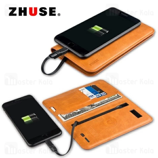 پاوربانک 6800 میلی آمپر و کیف چرمی Zhuse Star River ZS-PB-016 6800mAh