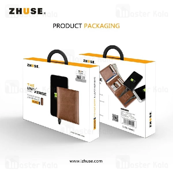 پاوربانک 4000 میلی آمپر و کیف چرمی Zhuse Universe Series ZS-PB-018 4000mAh