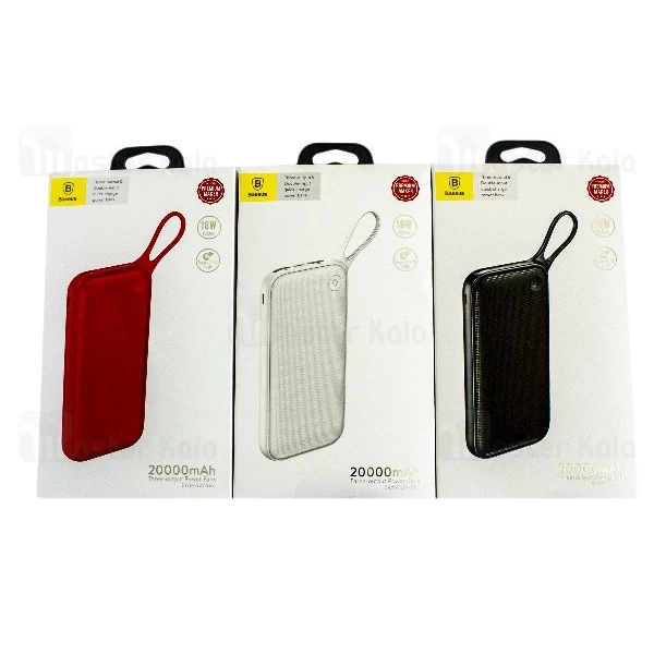 پاوربانک بیسوس Baseus BS-P20KQ2B PD PPKC-A02 Type-C 3 Port 20000 mAh QC 3.0