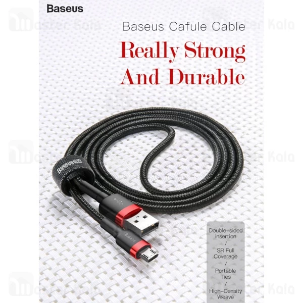 کابل میکرو یو اس بی بیسوس Baseus Cafule Data And Charge توان 2.4 آمپر
