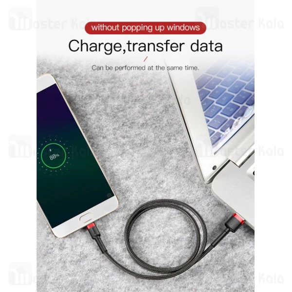 کابل میکرو یو اس بی بیسوس Baseus Cafule Data And Charge توان 2.4 آمپر