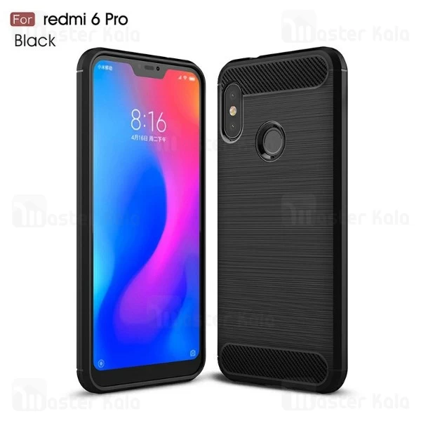 قاب فیبر کربنی شیائومی Xiaomi Mi A2 Lite / Redmi 6 Pro Fiber Carbon Rugged Armor