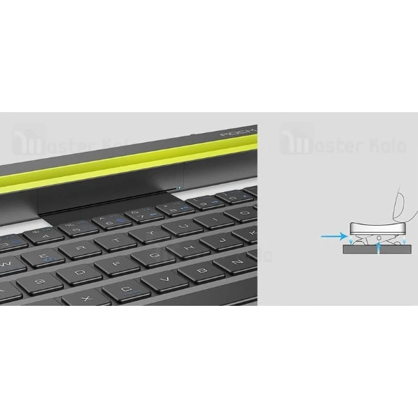 کیبورد بلوتوثی تاشو راک Rock R4 Multi-function Rollable Bluetooth Keyboard