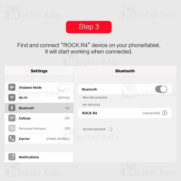 کیبورد بلوتوثی تاشو راک Rock R4 Multi-function Rollable Bluetooth Keyboard