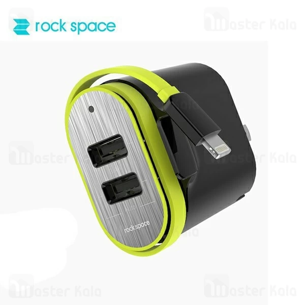 آداپتور شارژر 2 پورت راک اسپیس Rock Space RWC0214 Sotor با کابل متصل