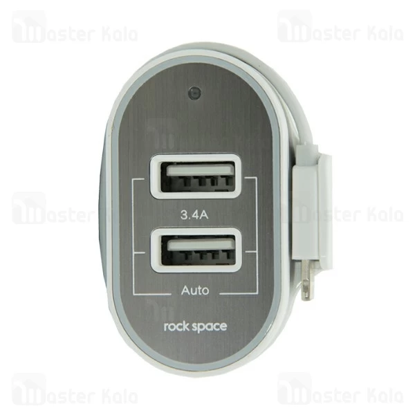 آداپتور شارژر 2 پورت راک اسپیس Rock Space RWC0214 Sotor با کابل متصل