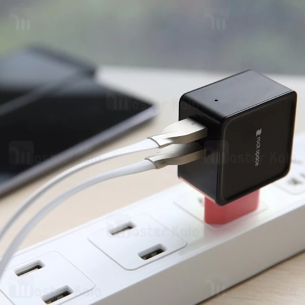آداپتور شارژر 2 پورت راک اسپیس Rock Space RWC0239 Sugar Travel Charger