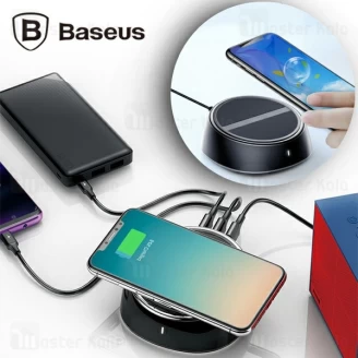 شارژر وایرلس و هاب 3 پورت بیسوس Baseus Star 2 in 1 Desktop Wireless