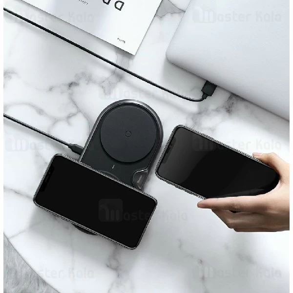 شارژر وایرلس 20 وات بیسوس Baseus Dual Wireless شارژ همزمان دو دستگاه