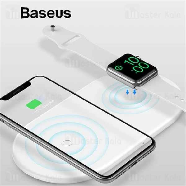 شارژر وایرلس 10 وات بیسوس Baseus Smart 2 in 1 Wireless شارژ گوشی و اپل واچ
