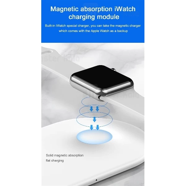 شارژر وایرلس 10 وات بیسوس Baseus Smart 2 in 1 Wireless شارژ گوشی و اپل واچ