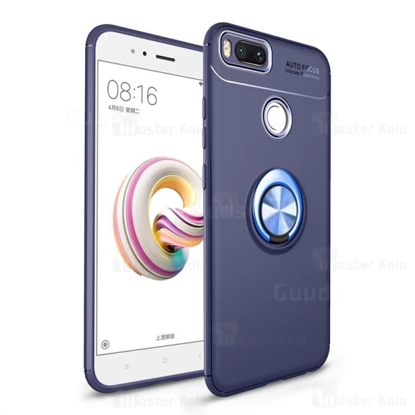 قاب محافظ ژله ای طرح چرم انگشتی Becation Auto Focus Magnetic Ring Case Xiaomi Mi A1 / 5X