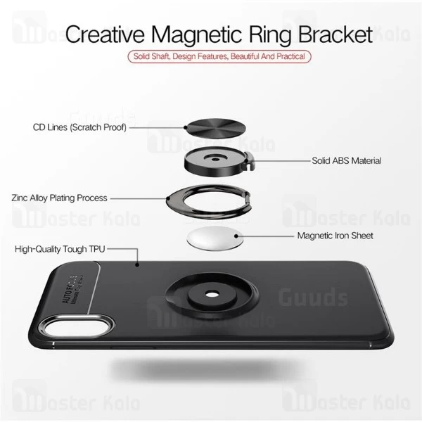 قاب Becation Auto Focus Magnetic Ring Case Apple iPhone X / XS
