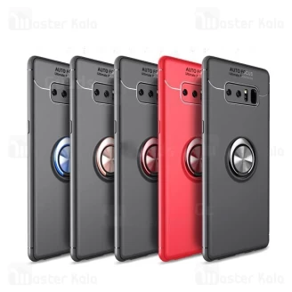 قاب ژله ای طرح چرم انگشتی Samsung Galaxy Note 8 AutoFocus Magnetic Ring