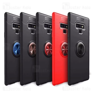 قاب ژله ای طرح چرم انگشتی Samsung Galaxy Note 9 AutoFocus Magnetic Ring