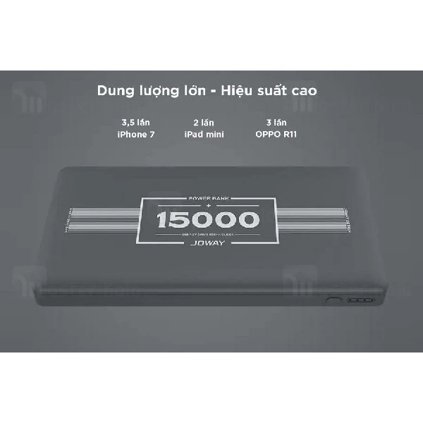 پاوربانک 15000 میلی آمپر جووی Joway JP-125 Dual Port Power Bank دو پورت