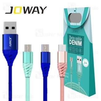کابل میکرو یو اس بی جووی Joway LM20 DENIM Data Cable توان 2 آمپر