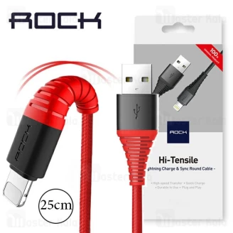 کابل لایتنینگ راک Rock Hi-Tensile مناسب پاوربانک و طول 25 سانتی متر