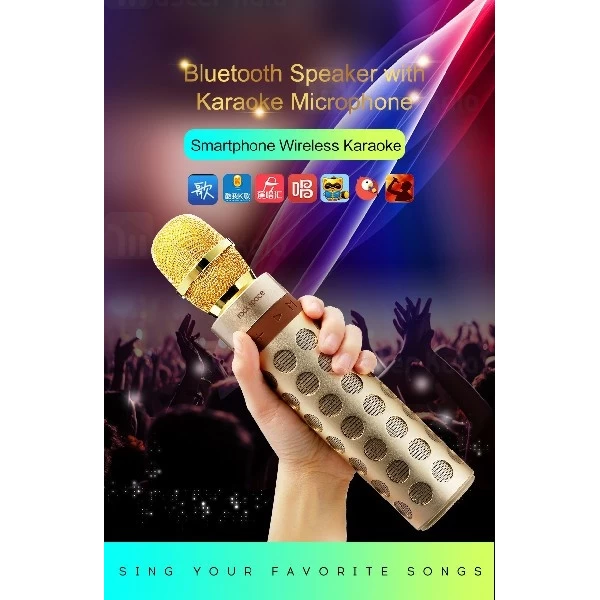 میکروفون بی سیم و اسپیکر بلوتوث راک اسپیس rock space RAU0582 Karaoke