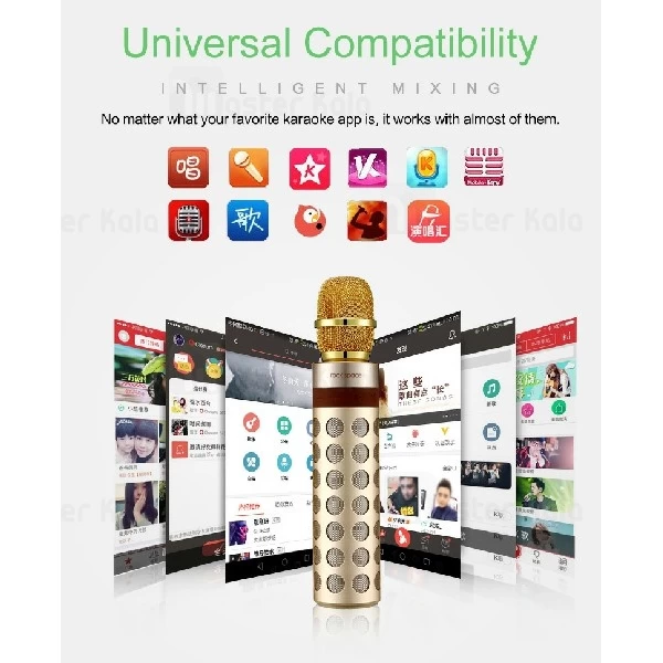 میکروفون بی سیم و اسپیکر بلوتوث راک اسپیس rock space RAU0582 Karaoke