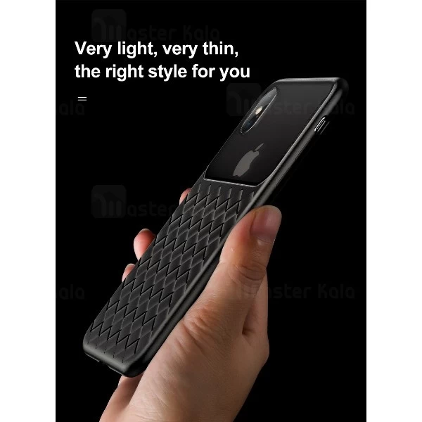 قاب طرح چرم و حصیری بیسوس Apple iPhone XS Max Baseus Glass And Weaving