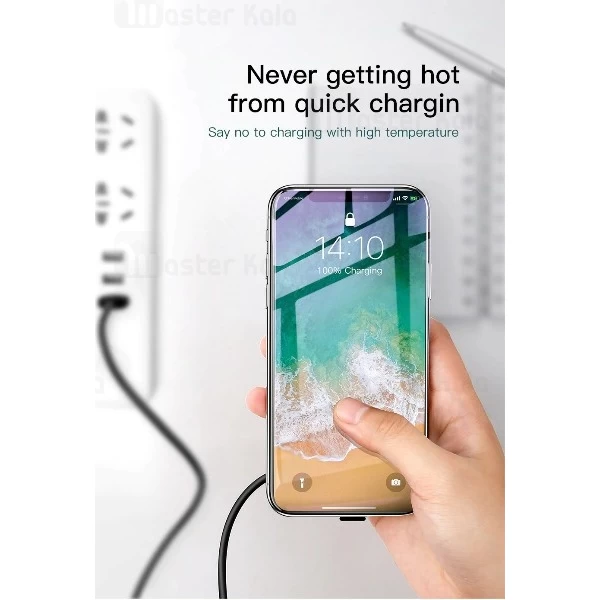 کابل لایتنینگ بیسوس Baseus CALXP-A01 Suction Cup Mobile Game Cable توان 2.4 آمپر
