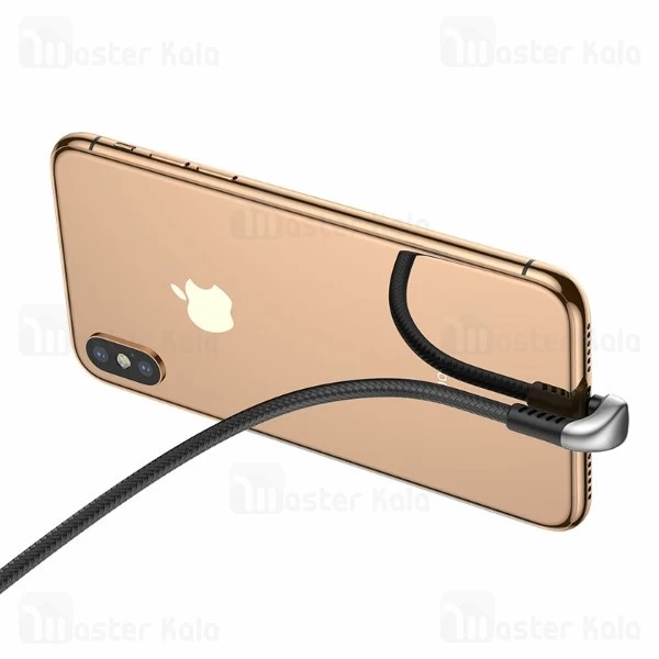 کابل آیفونی Baseus Green U-shaped lamp Mobile Game Lightning Cable CALUX-B09