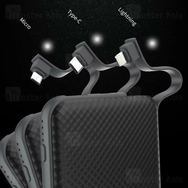 پاوربانک 10000 میلی آمپر جووی Joway JP-129 دارای کابل متصل