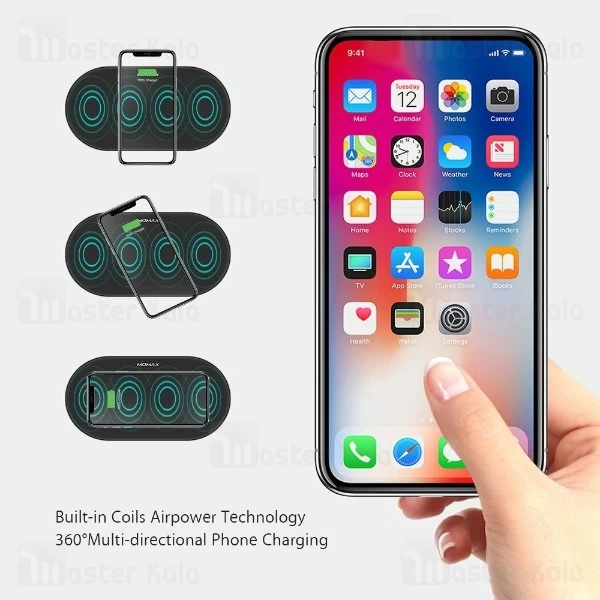شارژر وایرلس 20 وات مومکس MoMax UD10 قابلیت شارژ همزمان دو دستگاه