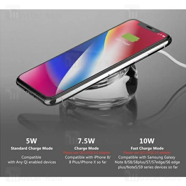 شارژر وایرلس 10 وات مومکس Momax UD8 Q.Dock Crystal طرح کریستالی