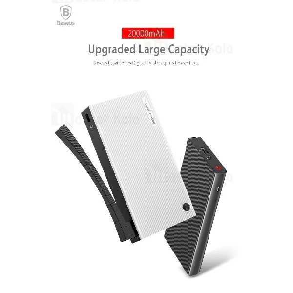 پاوربانک 20000 فست شارژ بیسوس Baseus Esazi QC 3.0 PPYZ-B01 با کابل دو کاره