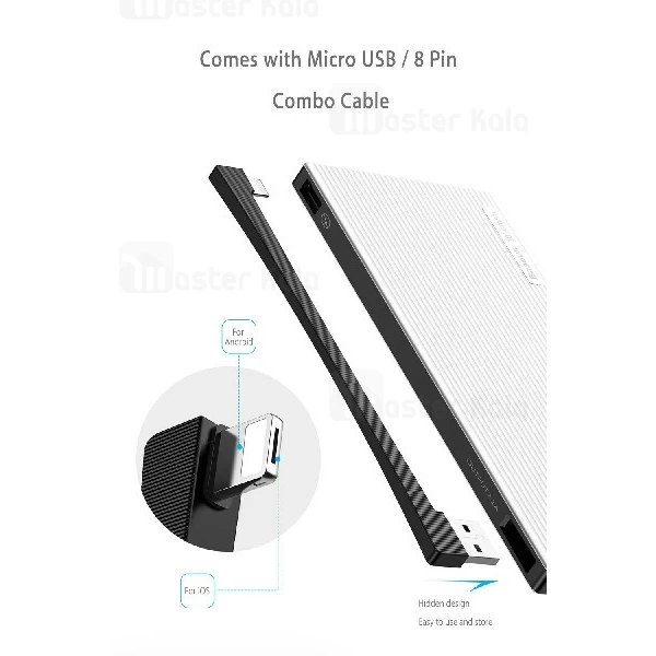 پاوربانک 20000 فست شارژ بیسوس Baseus Esazi QC 3.0 PPYZ-B01 با کابل دو کاره