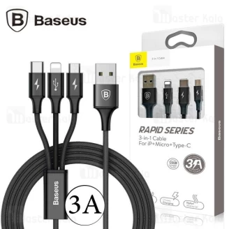 کابل سه کاره بیسوس Baseus Rapid Series 3 in 1 CAMLT-SU01