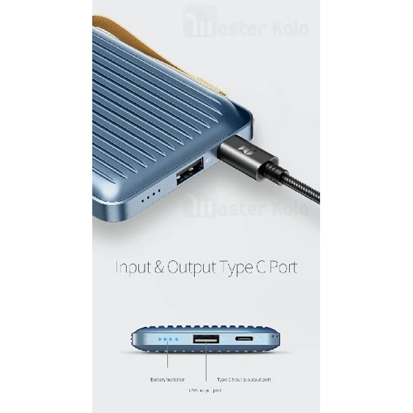 پاوربانک 10000 میلی آمپر راک اسپیس Rock Space Evo RMP0364 دارای پورت Type C