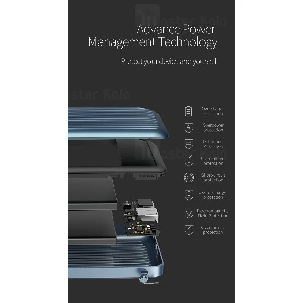 پاوربانک 10000 میلی آمپر راک اسپیس Rock Space Evo RMP0364 دارای پورت Type C