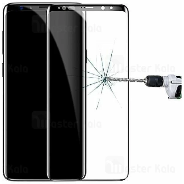 محافظ صفحه شیشه ای تمام صفحه بیسوس Samsung Galaxy S9 Plus Silk Screen