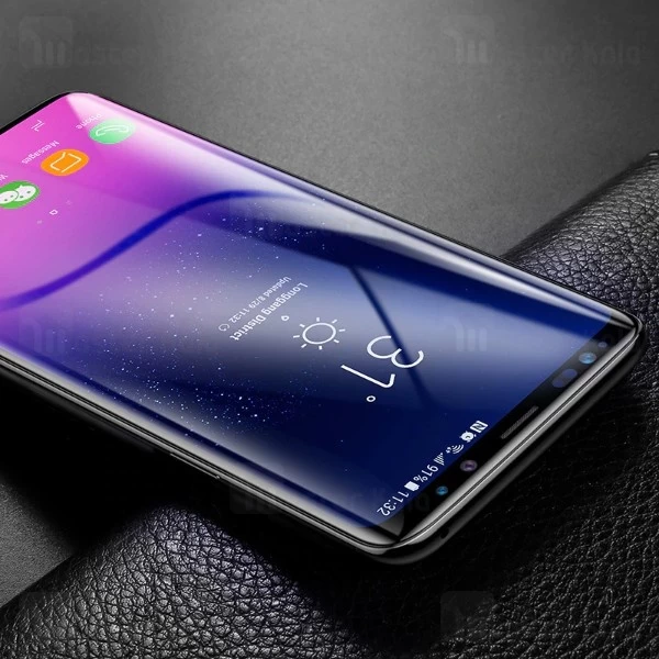 محافظ صفحه شیشه ای تمام صفحه بیسوس Samsung Galaxy S9 Plus Silk Screen