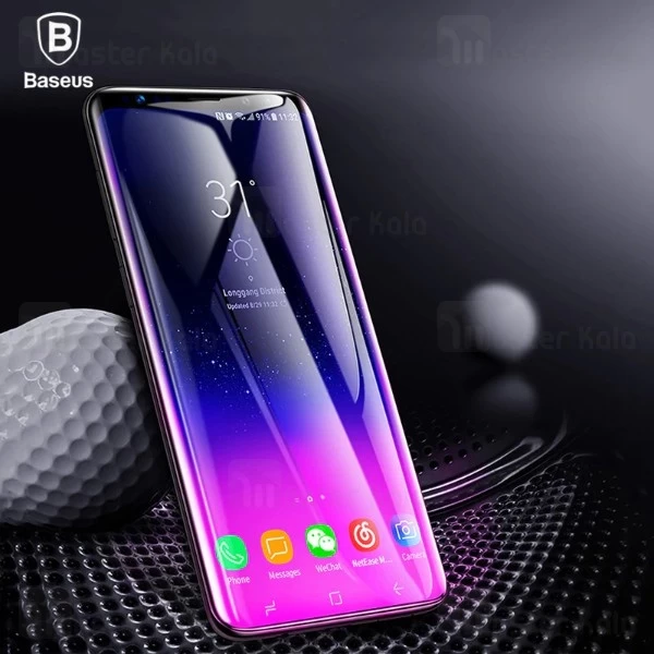 محافظ صفحه شیشه ای تمام صفحه بیسوس Samsung Galaxy S9 Plus Silk Screen