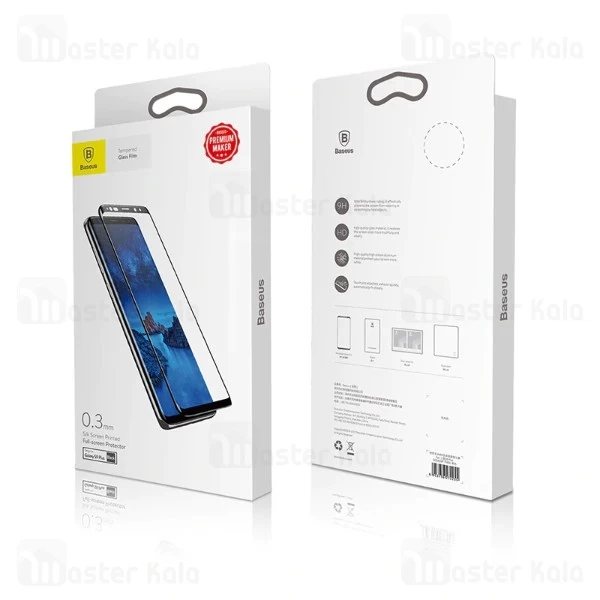 محافظ صفحه شیشه ای تمام صفحه بیسوس Samsung Galaxy S9 Plus Silk Screen