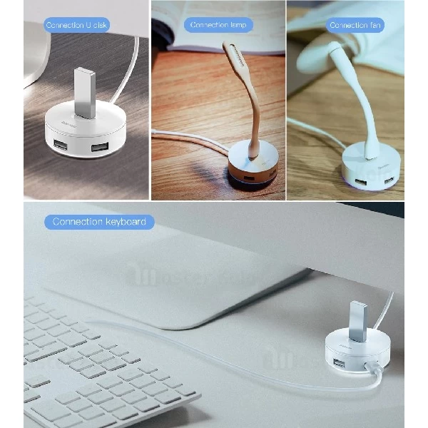 هاب 5 پورت بیسوس Baseus cahub-f01 Round Box Hub Adapter USB 3.0