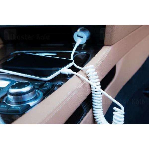 شارژر فندکی جویروم Joyroom JR-C103 با کابل لایتنینگ متصل و توان 2.4 آمپر